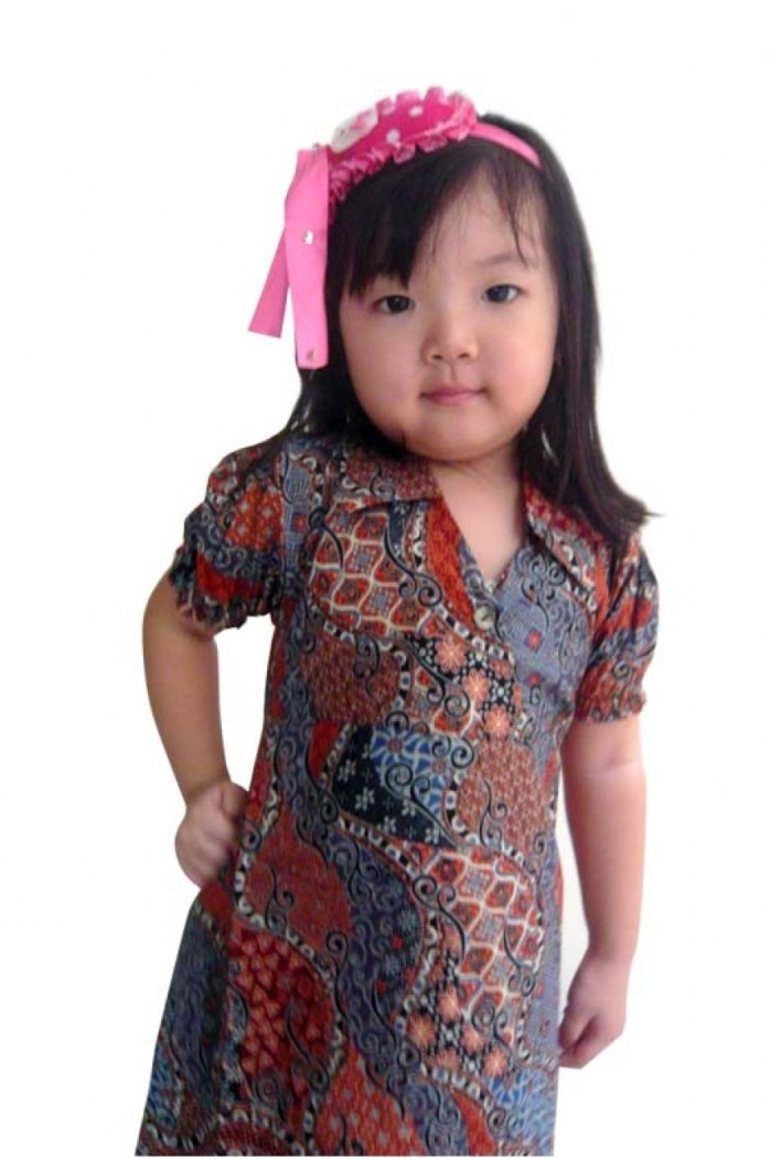  Baju Batik Anak Perempuan lengan panjang 28 Model Baju Dress Batik Anak Perempuan, Paling Baru
